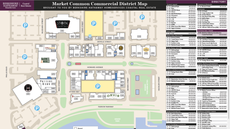 Another Printable Map of Homes at Market Common
