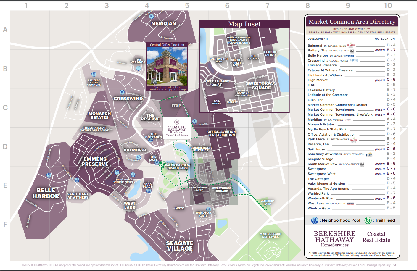 Market Common Area Map - Homes at Market Common